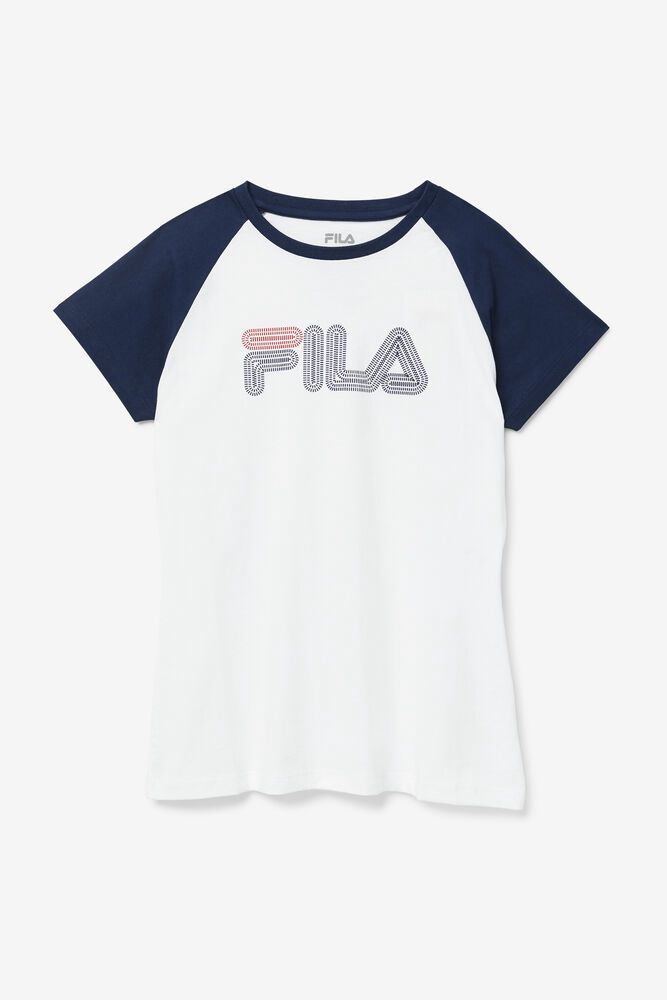 Fila T-Shirt Womens White - Baseball - Philippines 6185743-RY